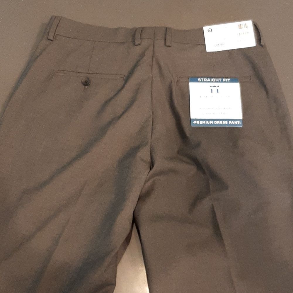 Haggar Straight Fit Charcoal Dress Pants NWT